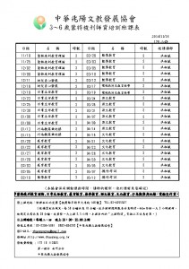 快樂斑比3-6課表